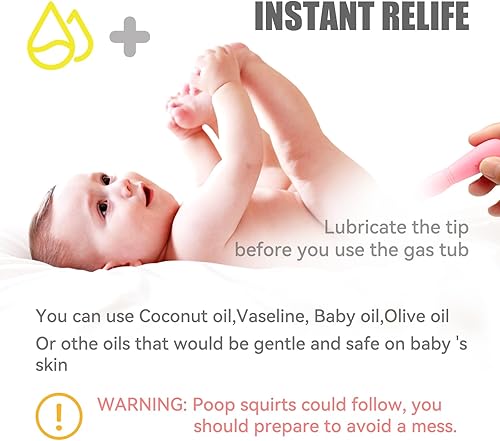 Miniatura 6 de Alivio de gases y cólicos para bebés, alivio instantáneo eficaz del estreñimiento para bebés, solución natural para alivio de cólicos y gases del