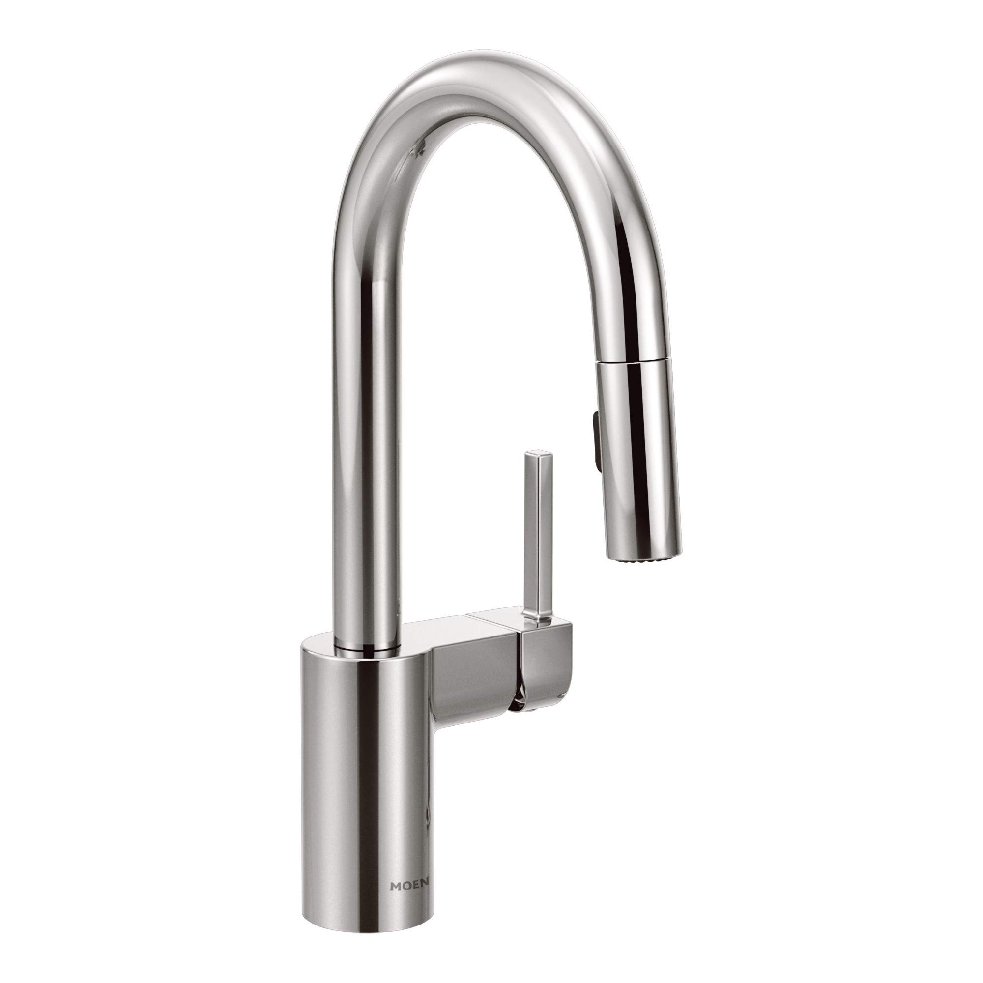 Moen5965 Align One-Handle Pulldown Bar Faucet with Power Clean featuring Reflex, Chrome