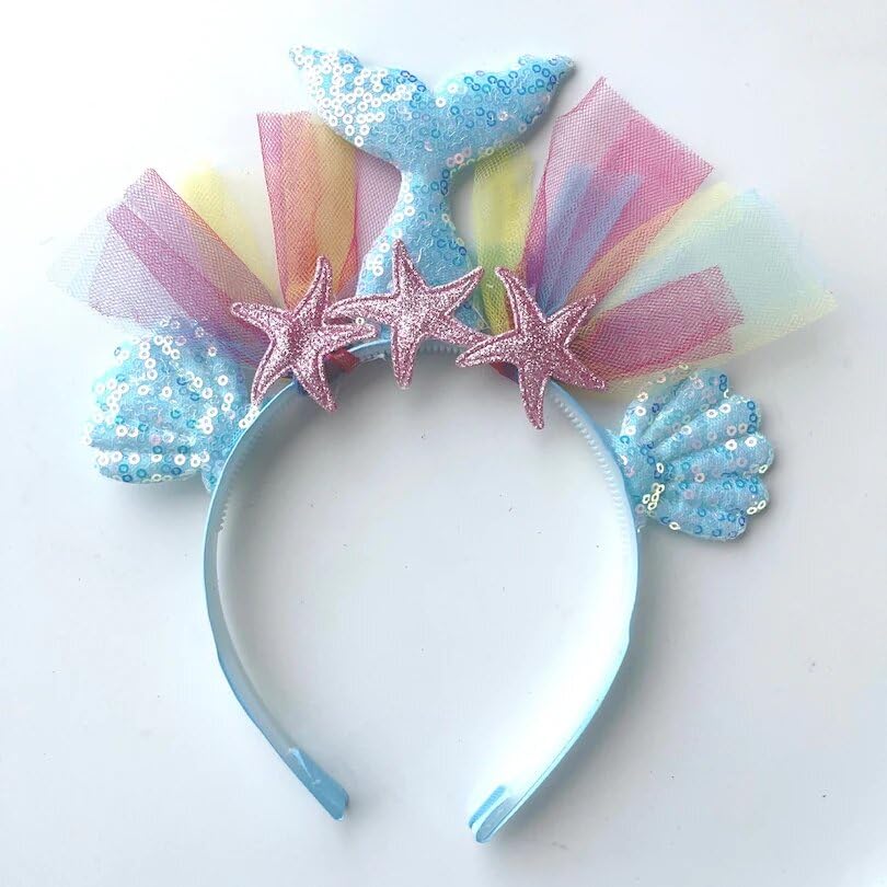 Party Port Mermaid Theme Headband/Hairband/Hair Hoop for Birthday & Other Party Hair Accessories for Girls (Pack f 1)