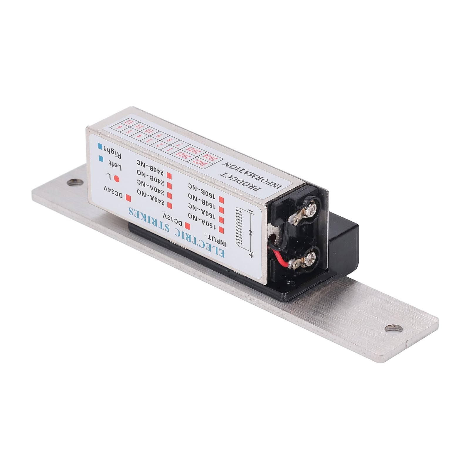 AMONIDA 12-V-Elektro-Türöffnerschloss, Ausfallsicheres NC-Schloss, Robustes Zugangskontrollsystem aus Edelstahl, Kompatibel mit Metall-Holztüren für Büro und Gewerbe