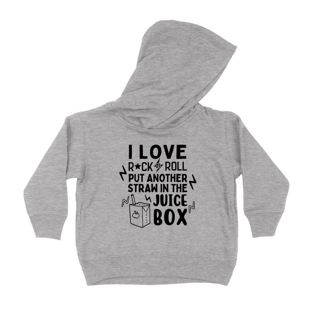 Rock and Roll Juice Box Kids Hoodie Sweatshirt Toddler 2T Heather Grey