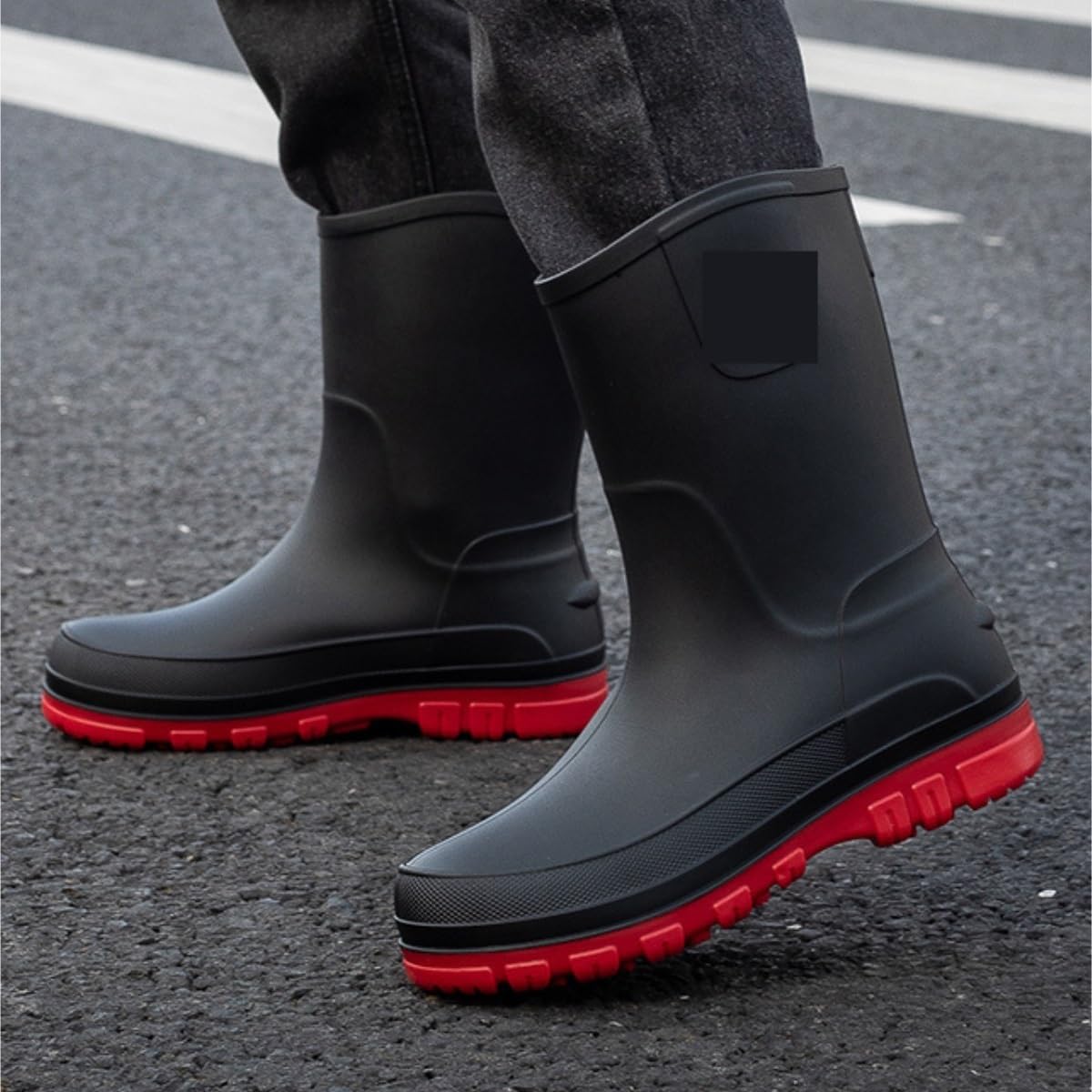 Buty Przeciwdeszczowe Męskie Antypoślizgowe, Wodoodporne, Średniej Wielkości Kalosze Robocze, Gumowe Buty Do Wędkowania I Wody Modne