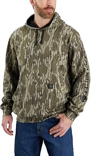 Carhartt Men's Loose Fit Camo Hoodie Sweatshirt with Mossy Oak Pattern