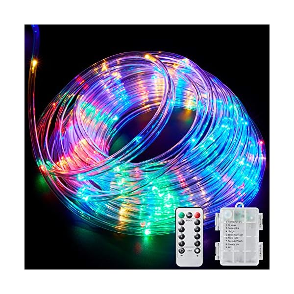 Ollivage led rope lights battery operated
