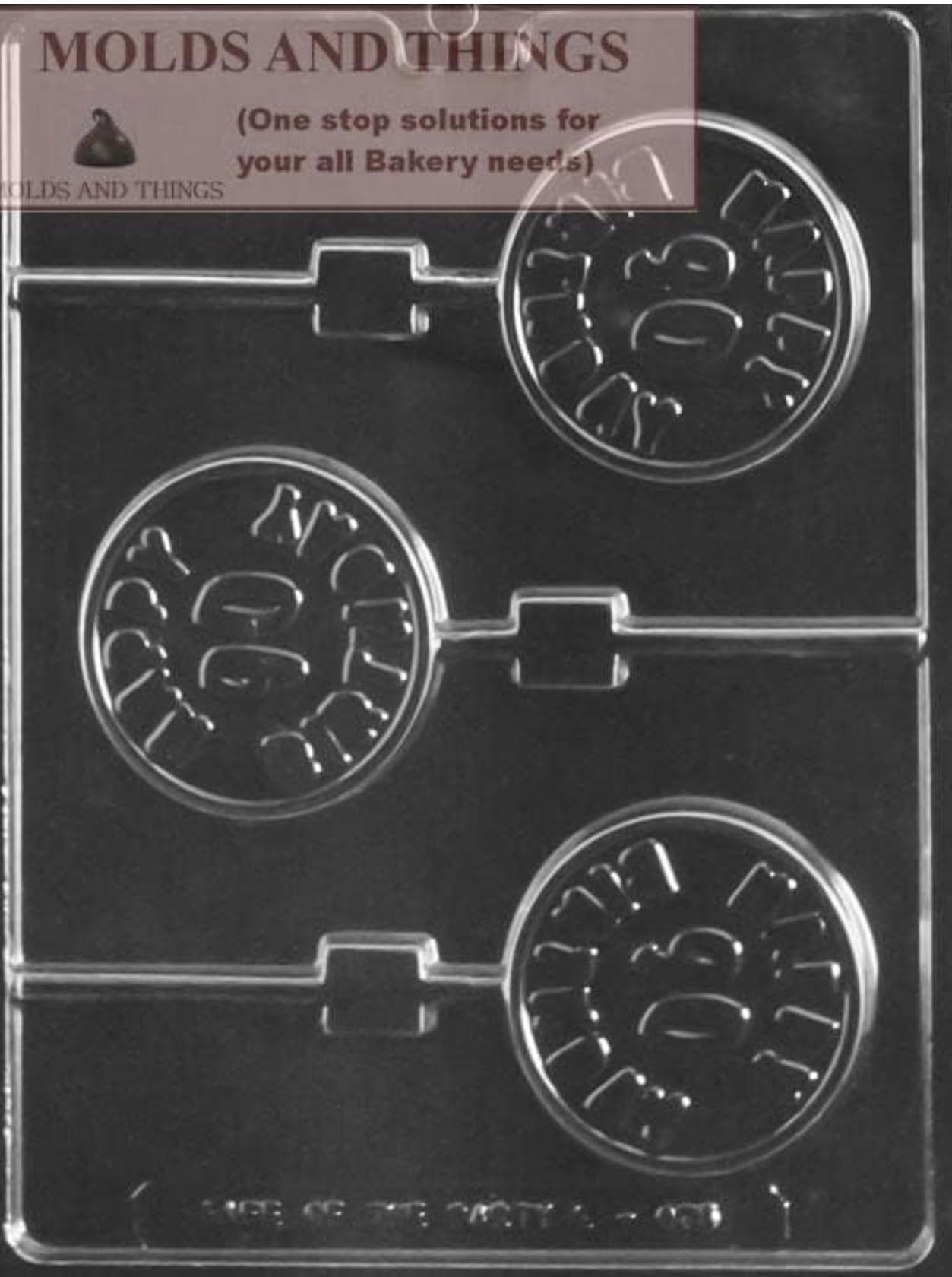 Happy 90th Birthday candy mold, 90th Birthday chocolate candy mold With Copywrited molding Instructions
