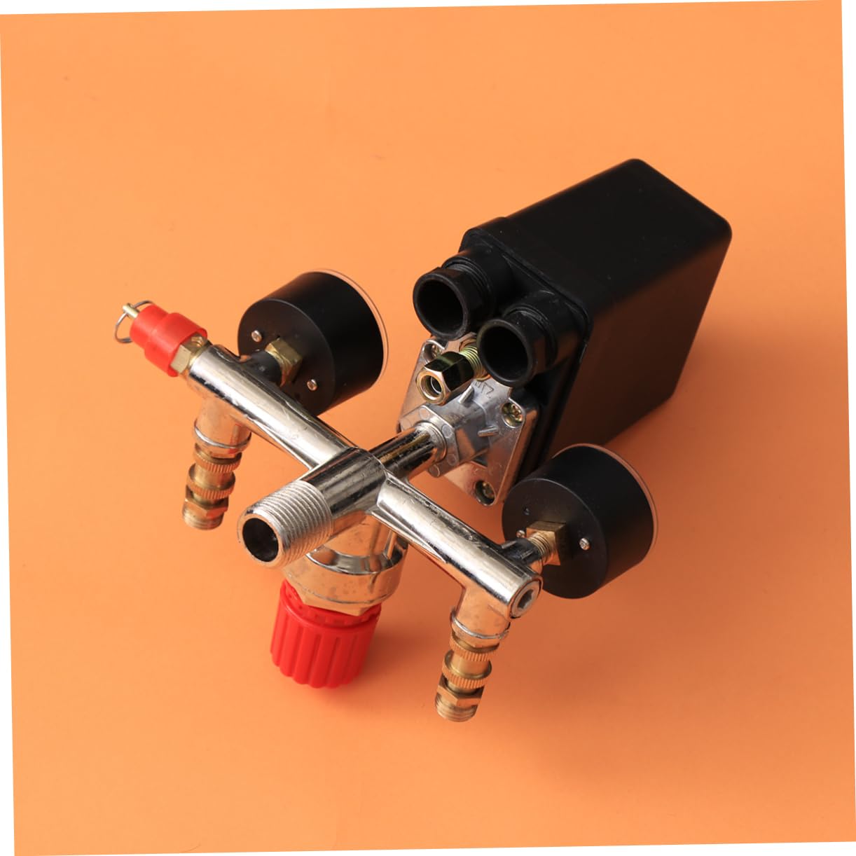 Pressostato Compressore Aria 16a 1, 25 Mpa con Manometro | Regolatore di Pressione in Metallo, Installazione Semplice, Risparmio Energetico, per Compressore Aria