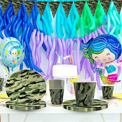 Hongfago Camo Partyset voor verjaardagsfeestjes, 41 stuks, camouflageparty, levering servet, papieren bekertjes… - Image 7