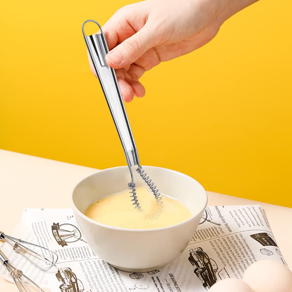 Lot De 2 Fouets En Acier Inoxydable - Petit Fouet Semi-Automatique