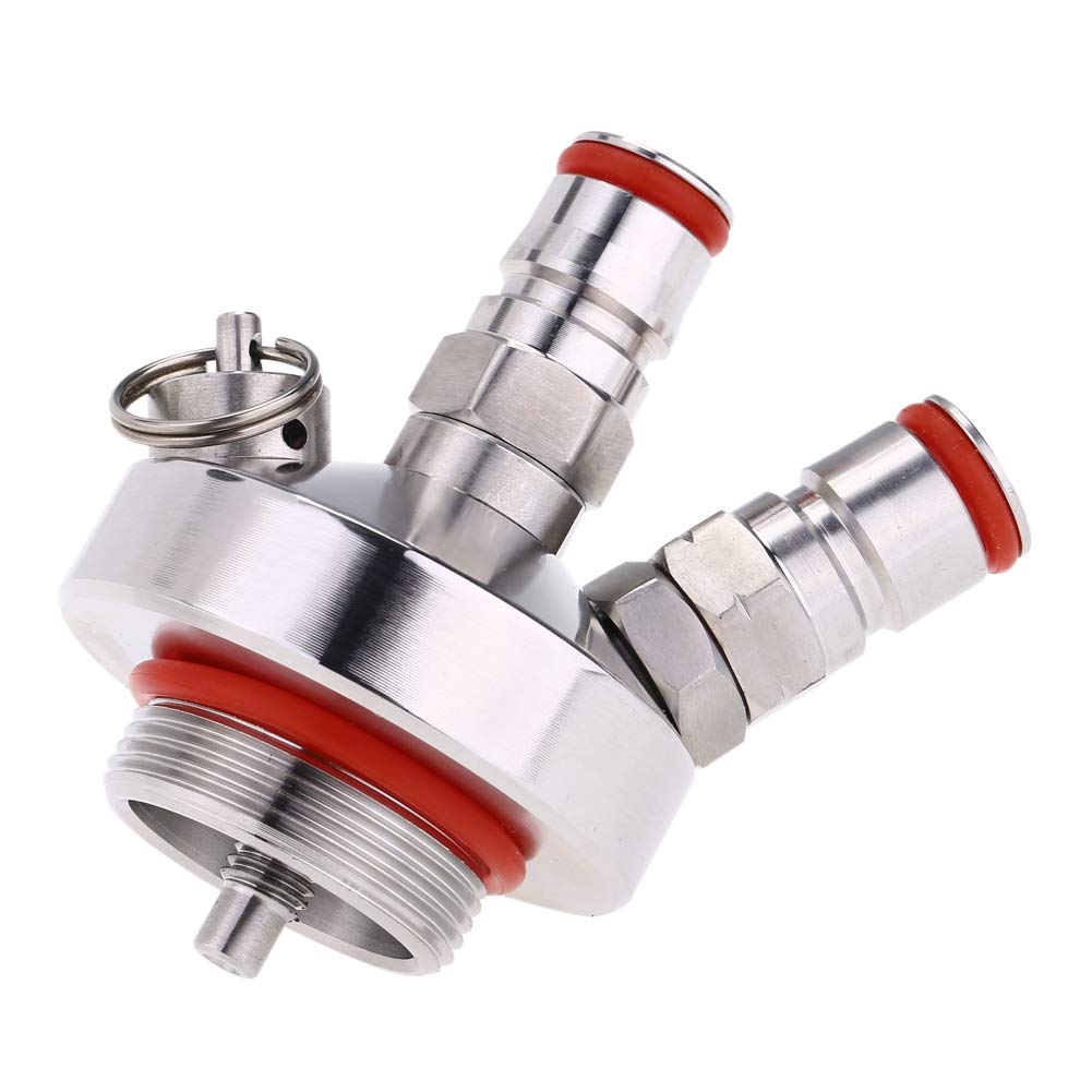 Broco Dispensador de cerveza Keg, conector de montaje rápido de lanza de cerveza de acero inoxidable para dispensador de mini barril de marca casera