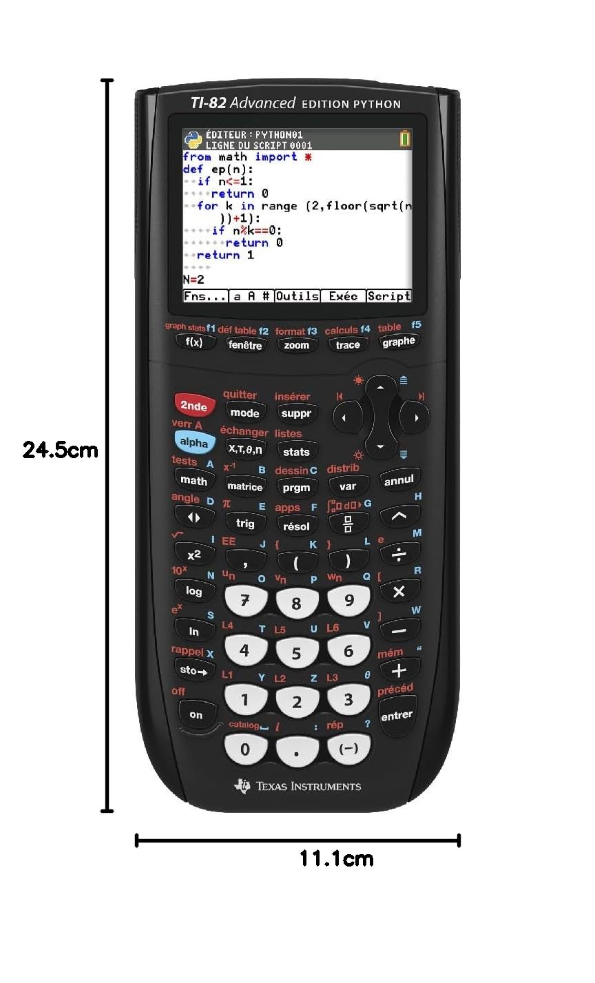 Texas Instruments TI-82 Advanced Phyton Edition Grafischer Taschenrechner (Farbdisplay) Schwarz