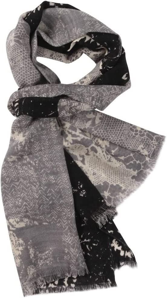 Pure Wool Scarves For men women, Pashmina Tartan Scarf,Cold Weather Scarf, Vertical Stripe Knit Winter Scarf