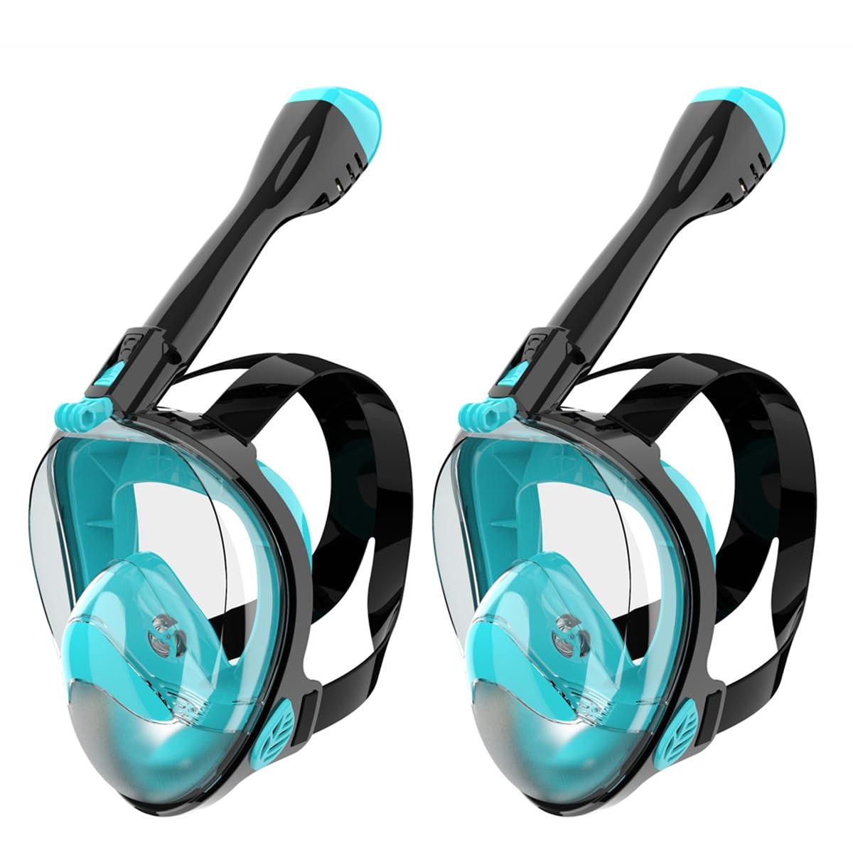 Jwintee Full Face Snorkel Mask, Diving Mask for Kids and Adults,180° Panoramic View Snorkel Mask with Camera Mount, Safe Breathing, Anti-Leak&Anti-Fog