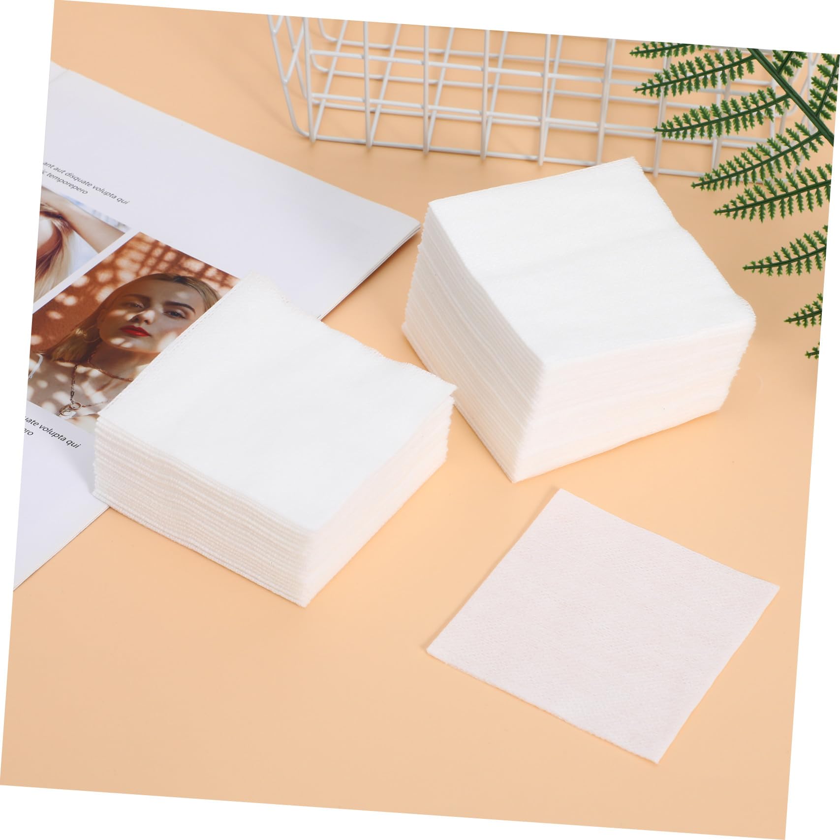 400 Disques Démaquillants en Tissu Non Tissé, Jetables et Respirants, pour Nettoyage Visage et Soin de Peau, Lot Pratique