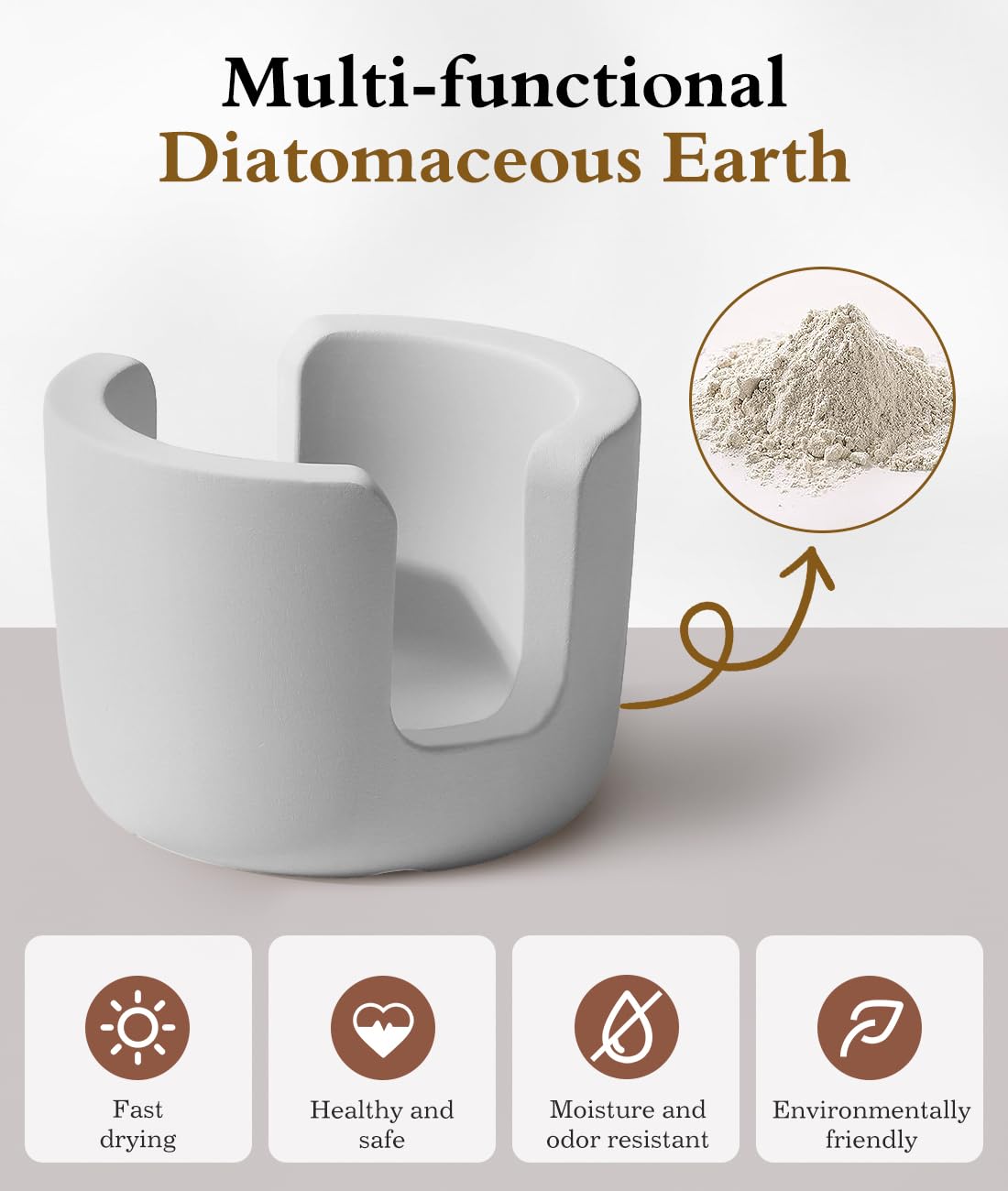 Luxspire Diatomite Sponge Holder - Fast Drying -3 Luxspire Diatomite Sponge Holder - Fast Drying -3