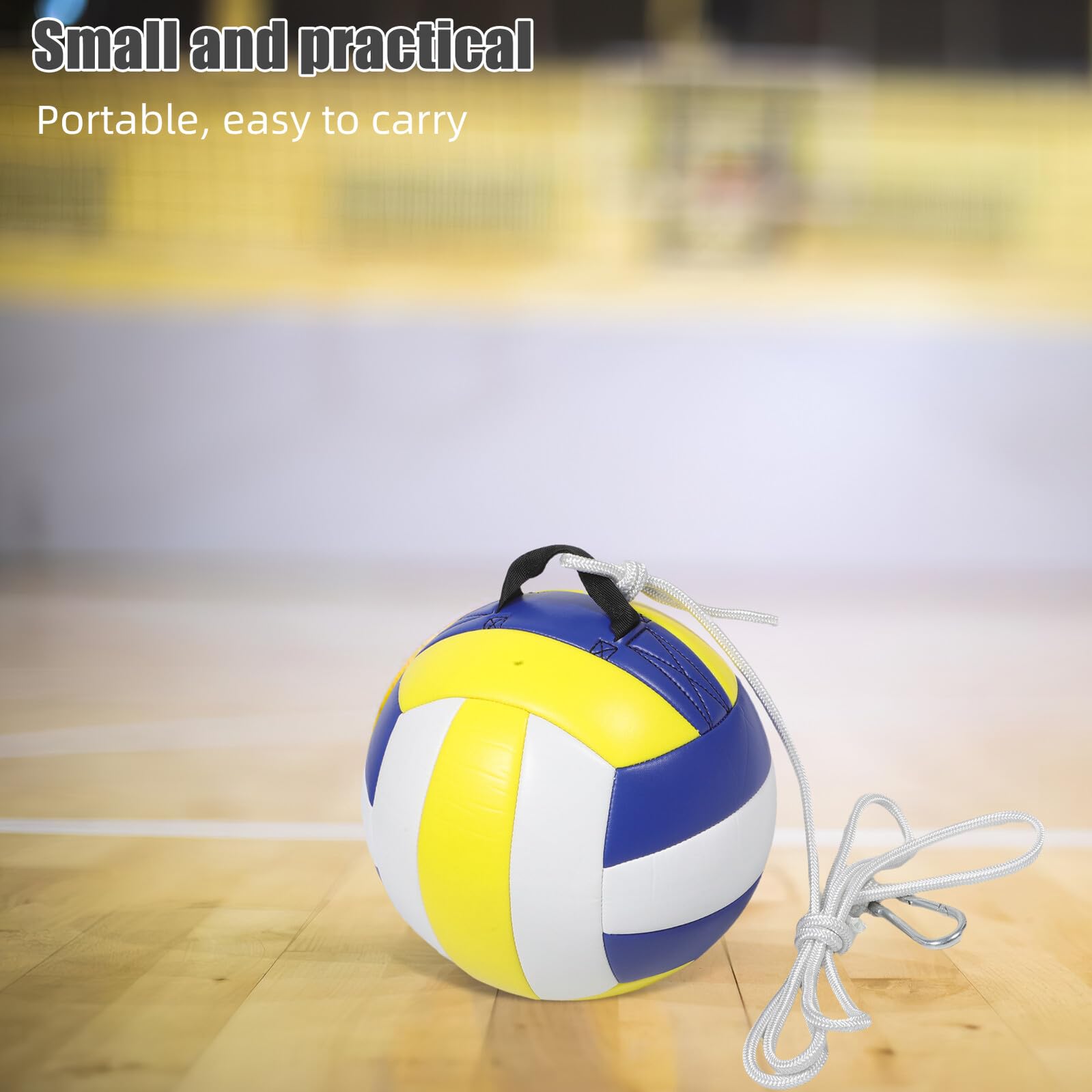 Healvian Entrenador de Remates de Voleibol con Cuerda, Pelota de Práctica Estándar Oficial de Tamaño Regulado, Material para Entrenamiento Silencioso y Seguro, Balón de Voleibol