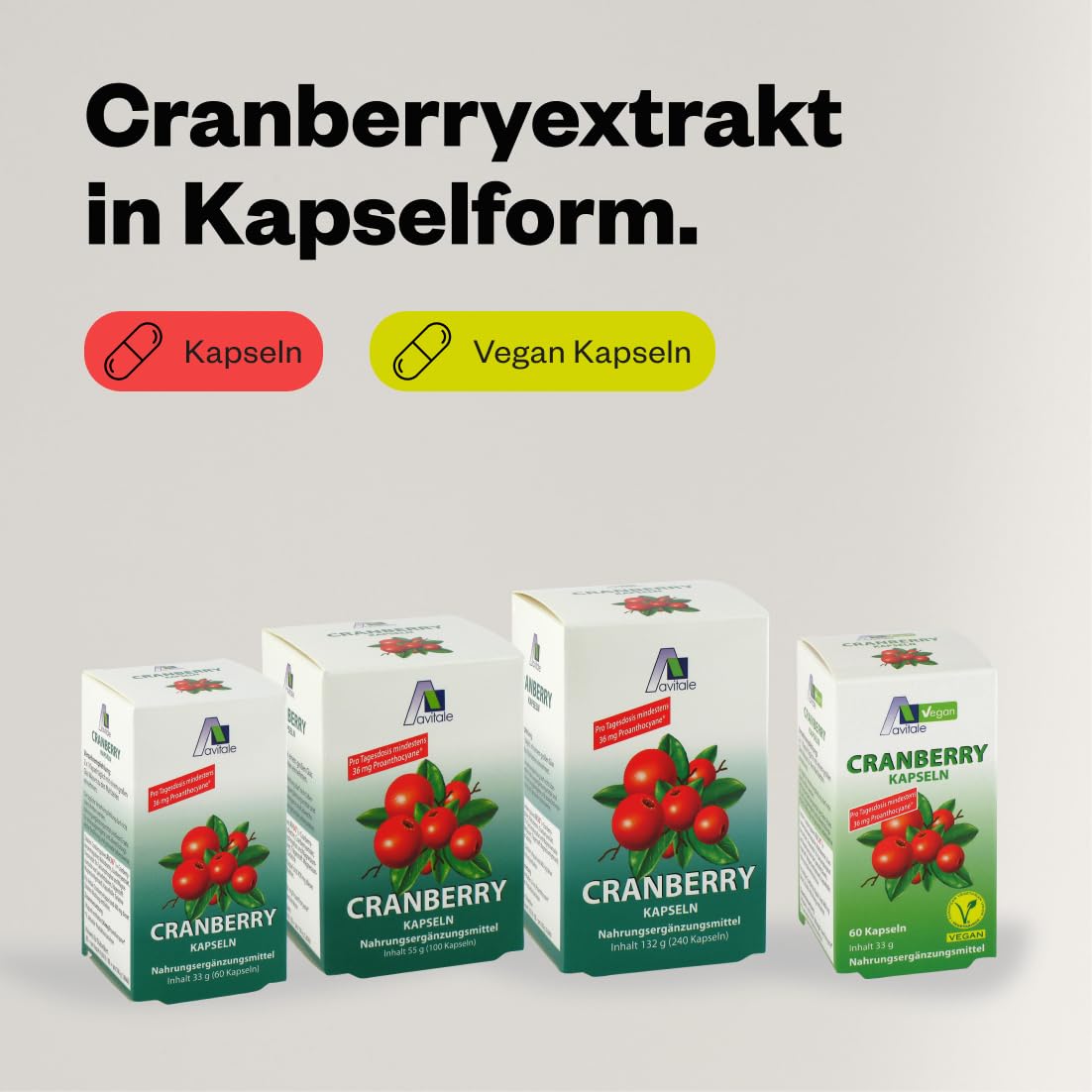 Avitale Cranberry Kapseln 400 mg, 240 St. Kapseln