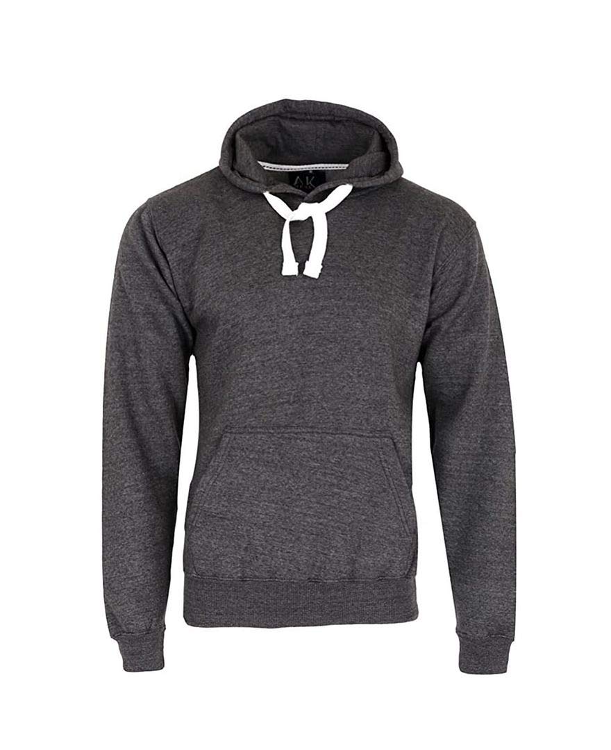 H&F Men's Charcoal ’S Classic Plain Long Sleeve Hooded Drawstring Sweatshirt Pullover & Full Zip Hoodie Fleece Jumper Soft And Comfy Adult Top 2 Side Pocket Work Wear Jackets Size S-5Xl (Pullover Xl)