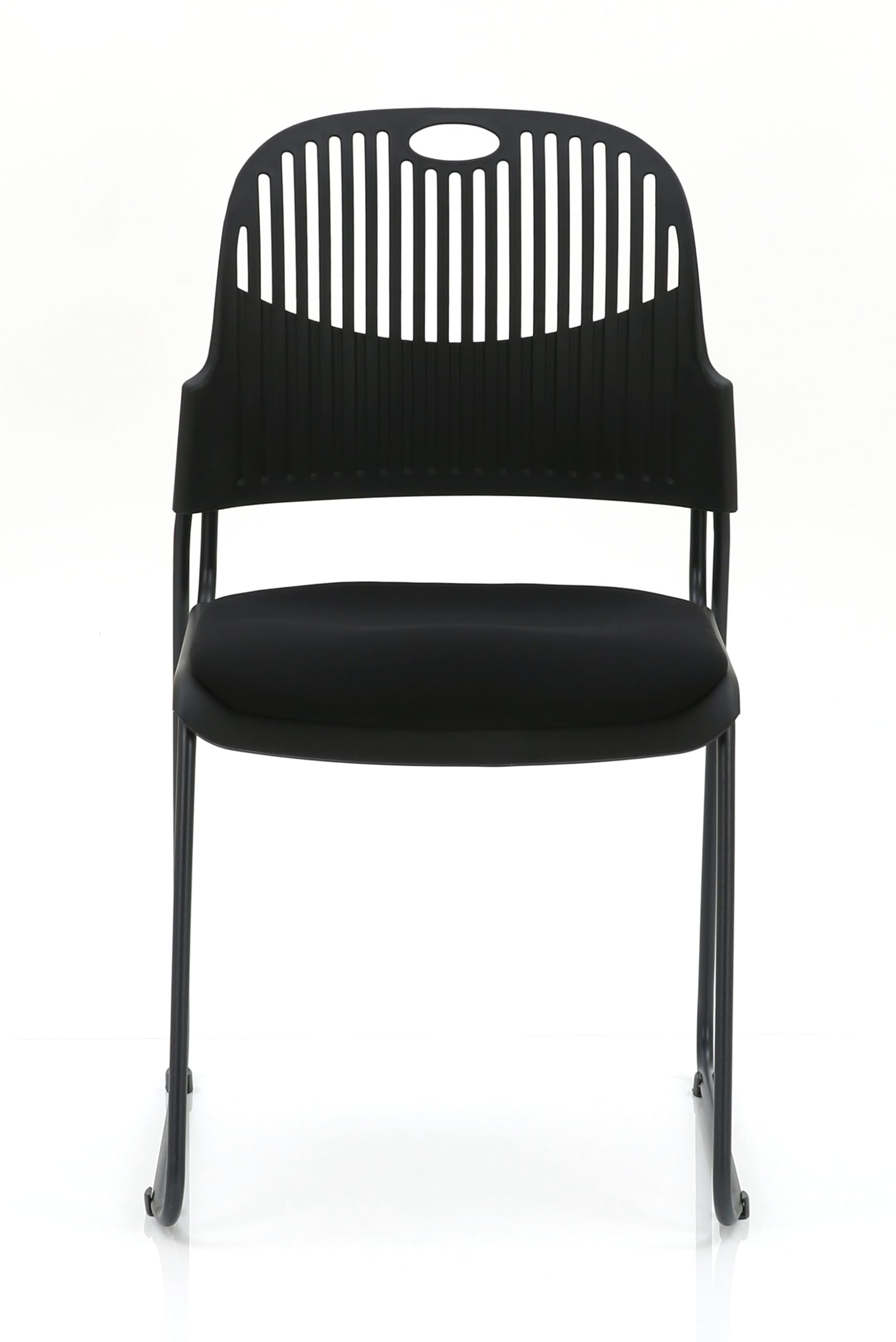 MUEBLIX.COM - Pack de 2 Sillas Confidente, Silla de Recepción, para Cocina u Oficina, Resistente y Duradera, Silla Ergonómica y Clásica, Color Negro