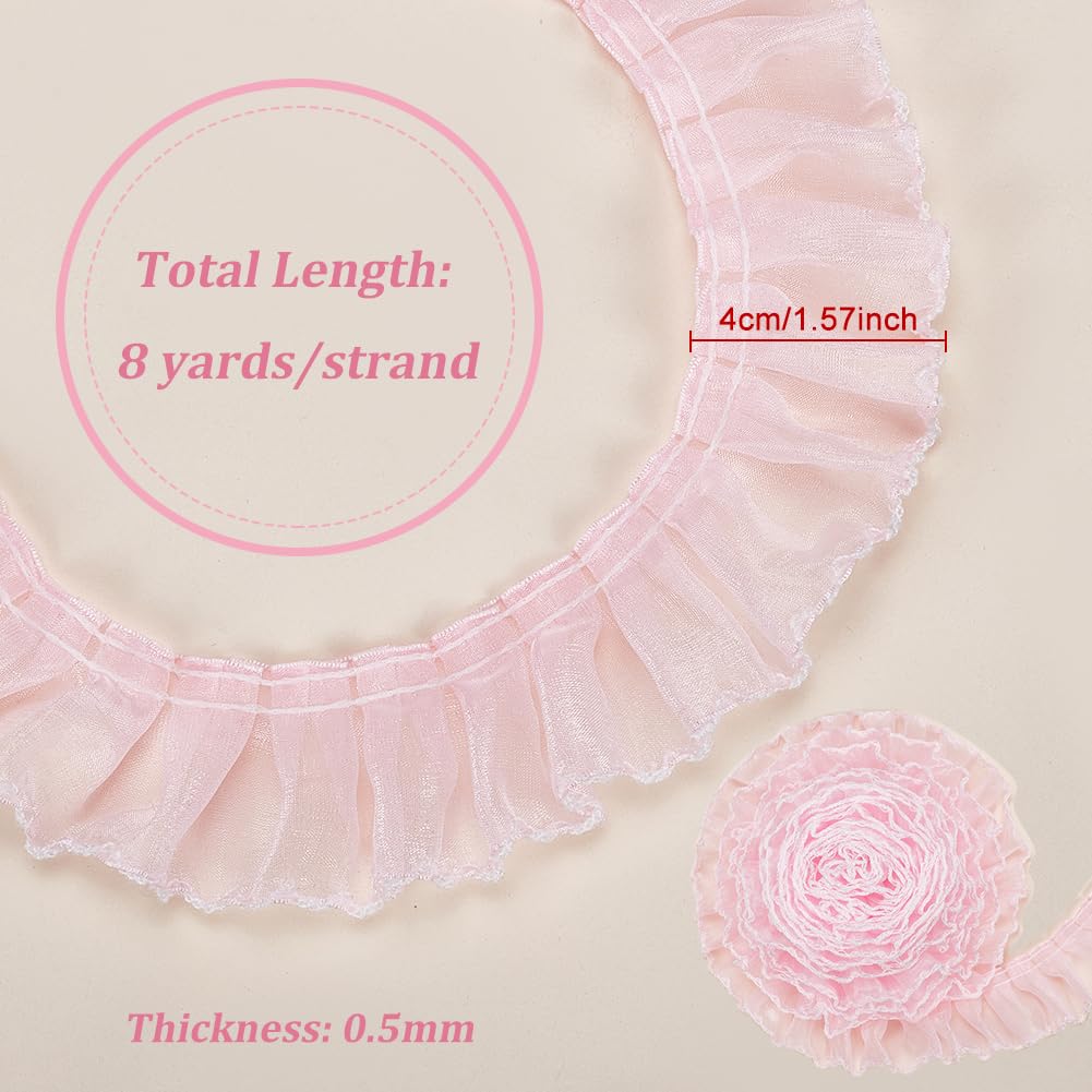 Amazon.com: BENECREAT 8 Yards Polyester Pleated Lace Trim