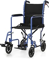 Vista 11 de Magshion Silla de ruedas de transporte plegable para adultos de 250 libras, silla de transporte ligera para personas mayores, silla de ruedas
