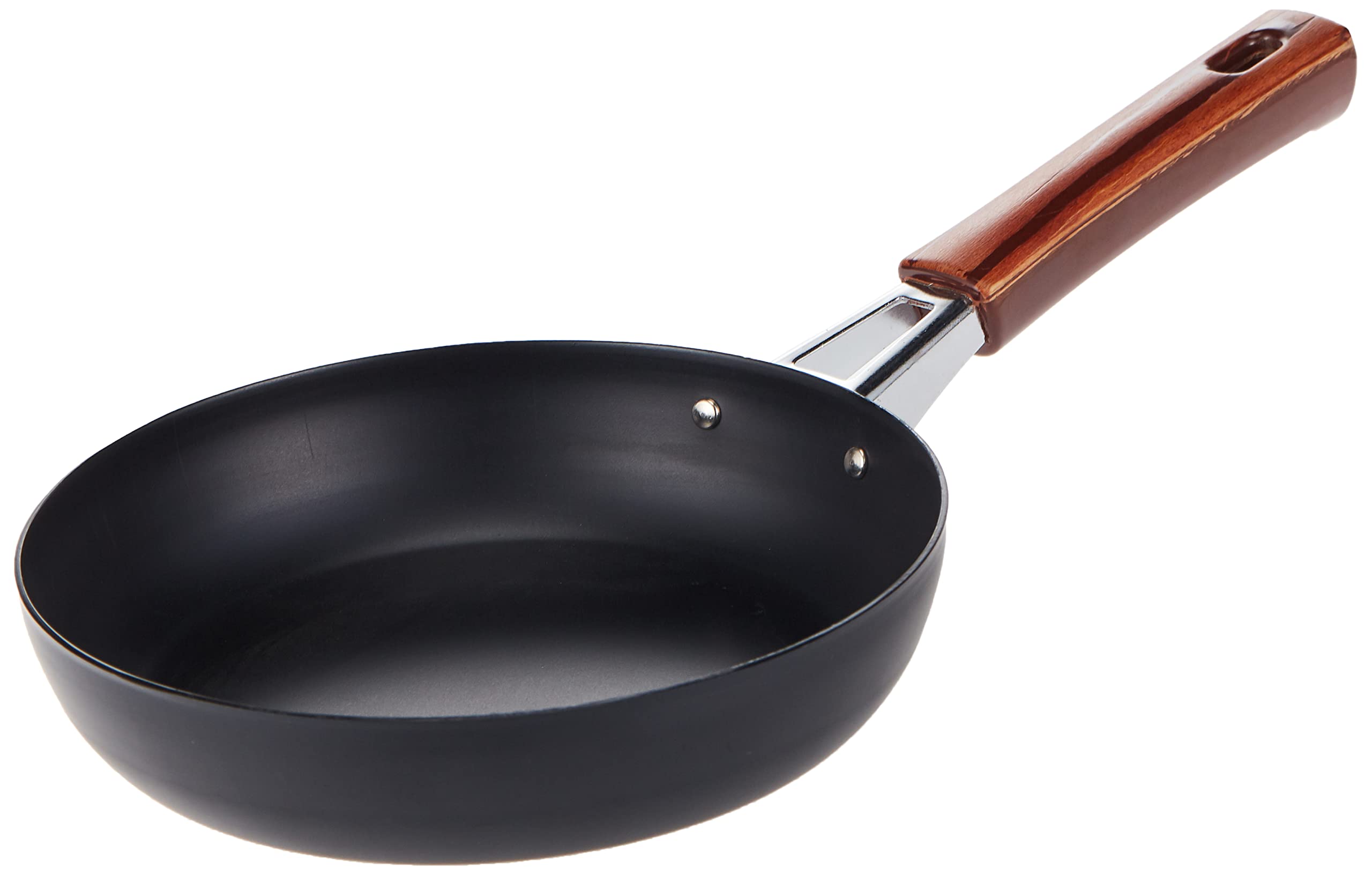 ROTWAL IRON BLACK COATED FRY PAN FOR INDUCTION STOVE AND GAS FROM JAPAN (20 CM)