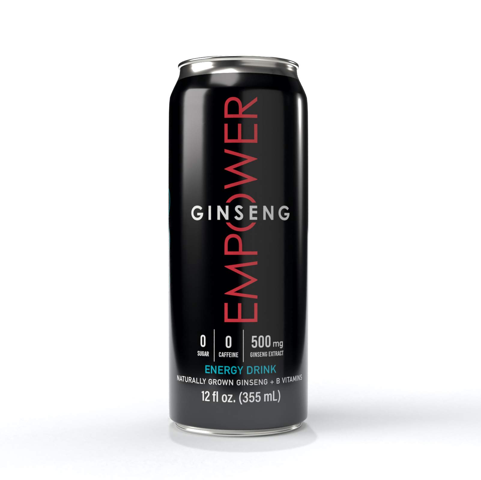 FARMAROOT Empower Ginseng Energy Drink | Zero Caffeine & Sugar-free | Natural Healthy Energy Beverage | Blueberry Infused Sparkling Water | 500 mg Liquid Ginseng Extract, 12 pack