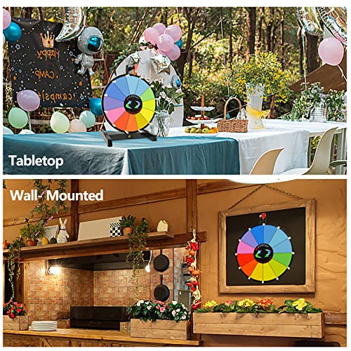 image for Voilamart 12 Inch Spinning Wheel for Prizes，12 Slots Tabletop Spinni