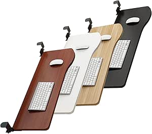 Amazon.com: V3VOGUE Push-Pull Wooden Keyboard Tray - with 36cm Ball ...