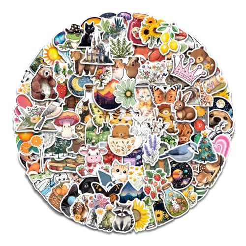 AOWDIAO 150 Pcs Aesthetic Stickers Pack - Waterproof Durable Designs for Teens Kids and Adults - Ideal for Parties Gifts and School Projects