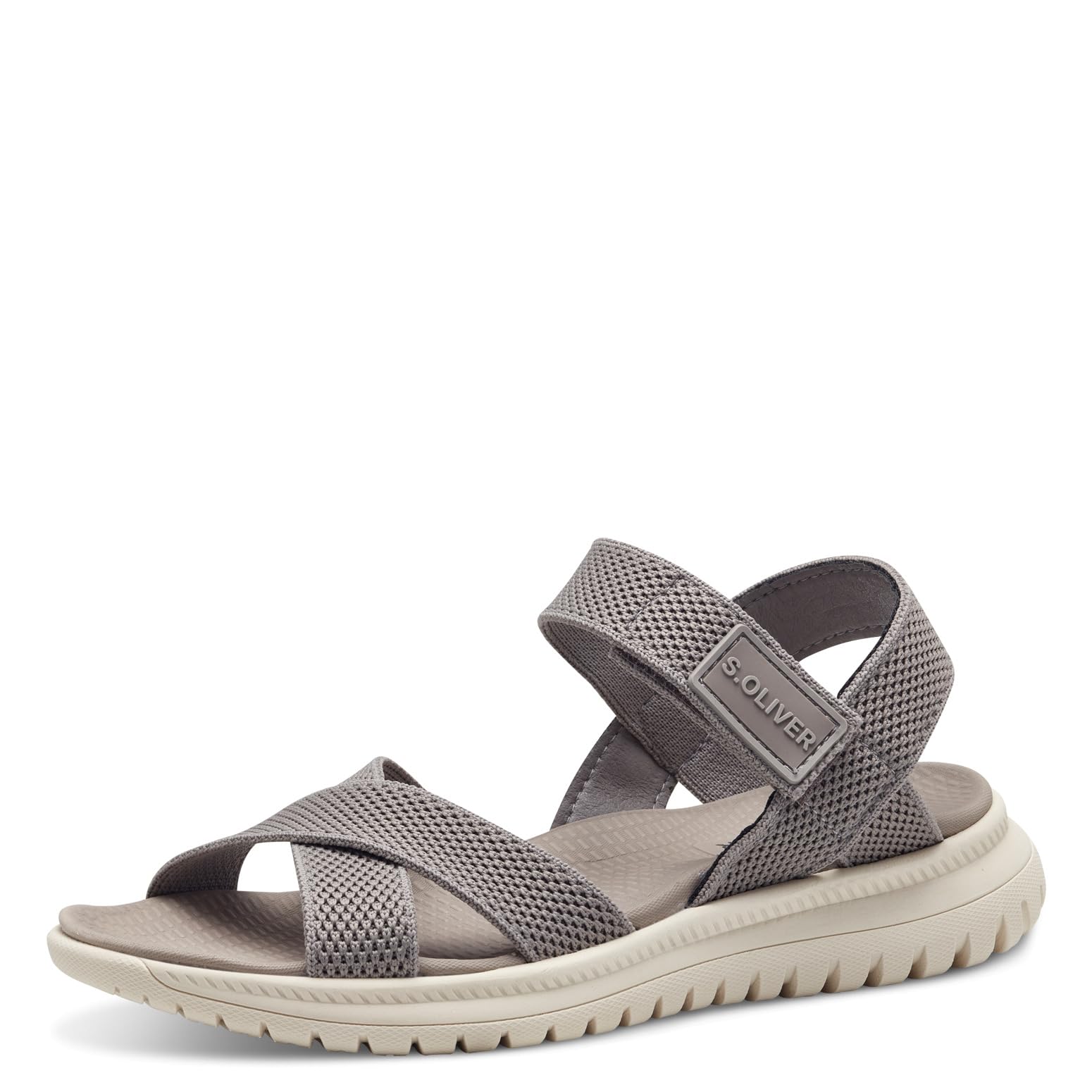s.Oliver Women's 5-28601-44 Flat Sandals, taupe, 7 UK