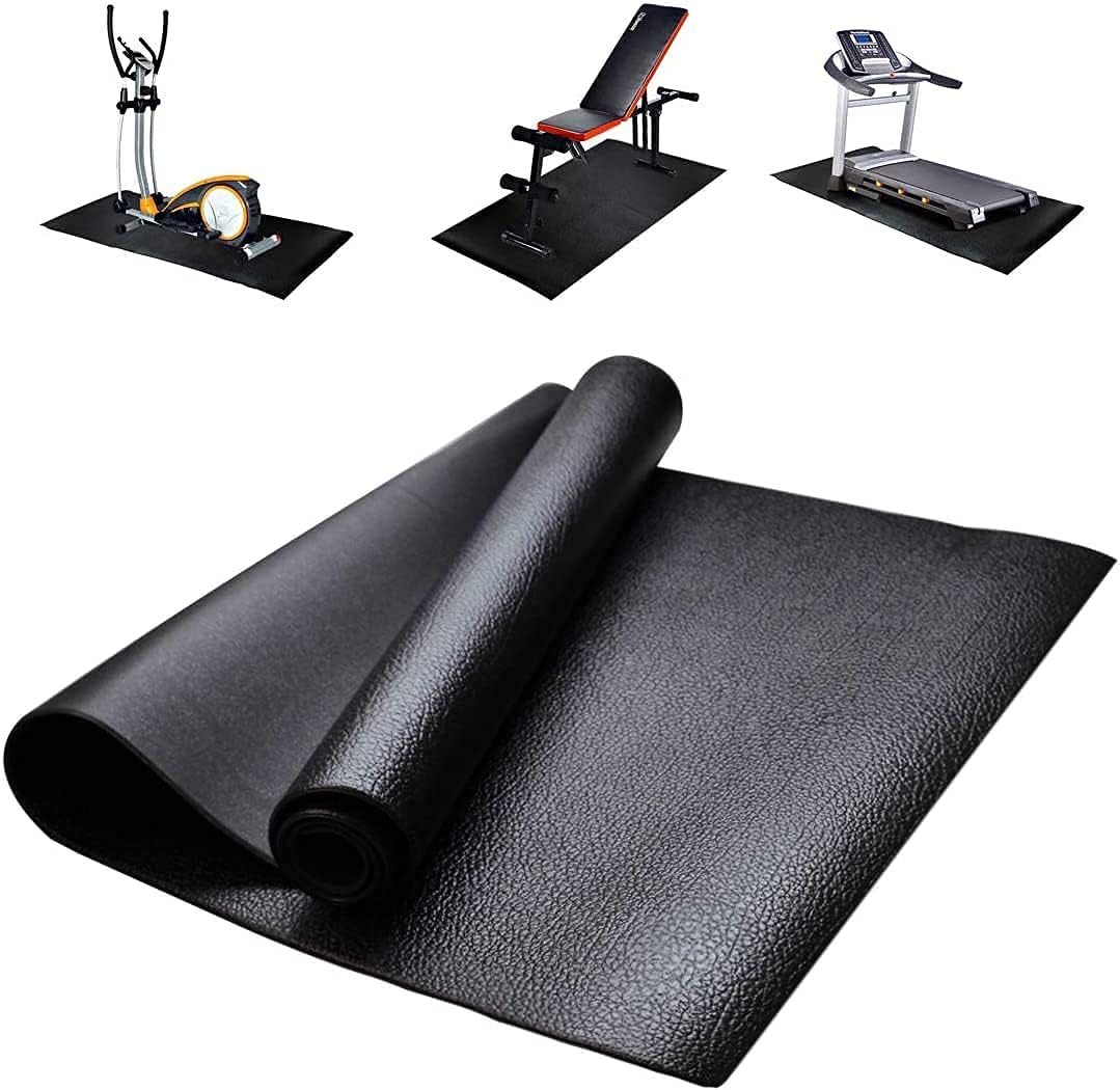 Treadmill Mat Floor Protector, 180x80cm Non-Slip Gym Equipment Mat for Noise Reduction & Floor Protection, Water Resistant Easy Clean Mat for Treadmills, Exercise Bikes & Cross Trainers