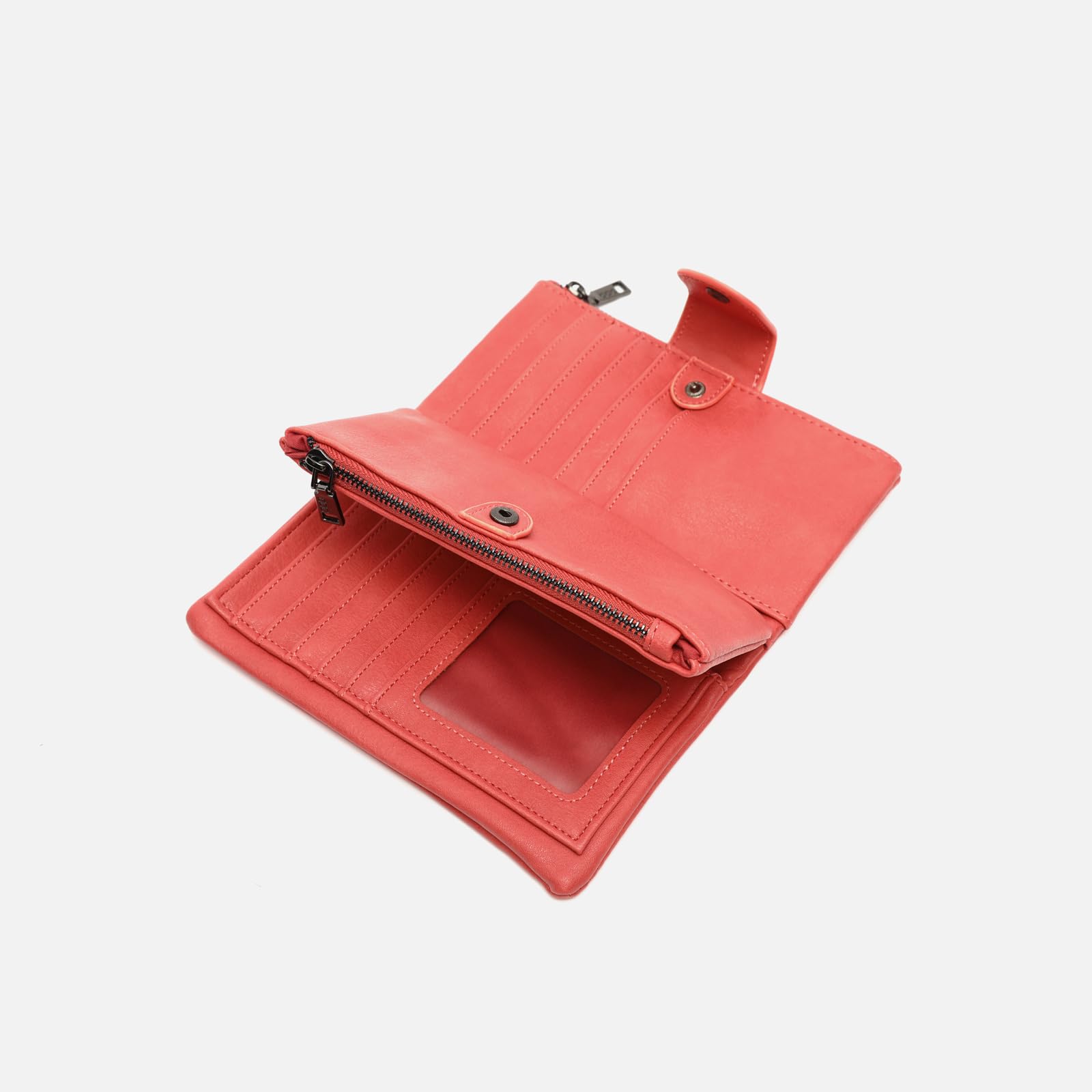 MISAKO Fulvia Monedero Grande Mujer - Fulvia Coral 11x3x19cm