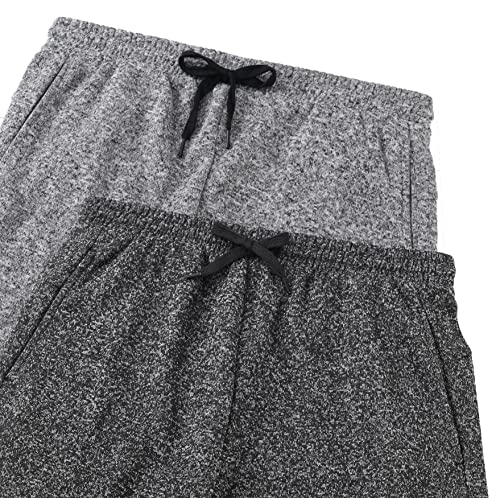 TEXFIT-2-Pack-Girls-Joggers-Soft-Fleece-Sweatpants-for-Girls-2pcs-Set