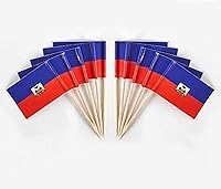 Vista 1 de JAVD CYPS - 100 banderas de palillo de dientes cubano, mini palillo pequeño para cupcakes, banderas cubanas, selecciones de campo, decoración