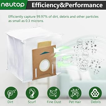 Dust Bags for Ecovacs Deebot T8 N8 T9 N10 Plus Robot Vacuum, 9-Pack