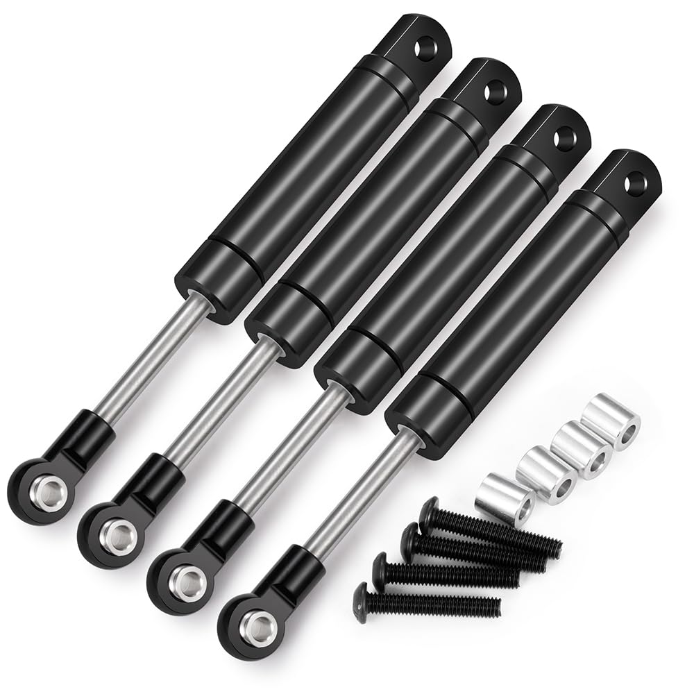 MOHERO 4Pcs 82mm RC Shock Absorber Damper Internal Spring for 1/10 RC Crawlers Axial SCX10 90046 SCX10 III AXI03014 Bronco Upgrades (Black)