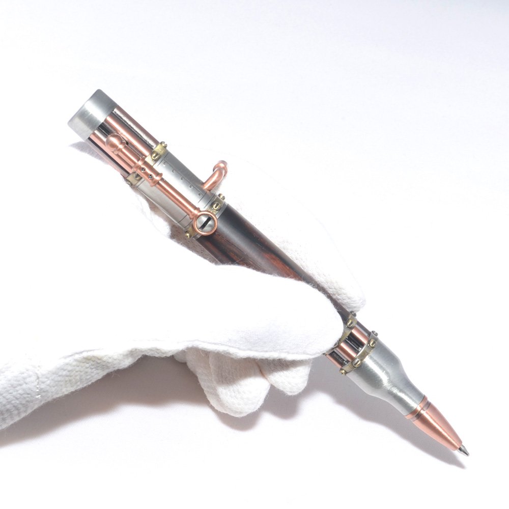 スチームパンク 手作り 高級 木製 ボルトアクション ボールペン 真鍮 銅 61aa01pjpLL.jpg_BO30,255,255,