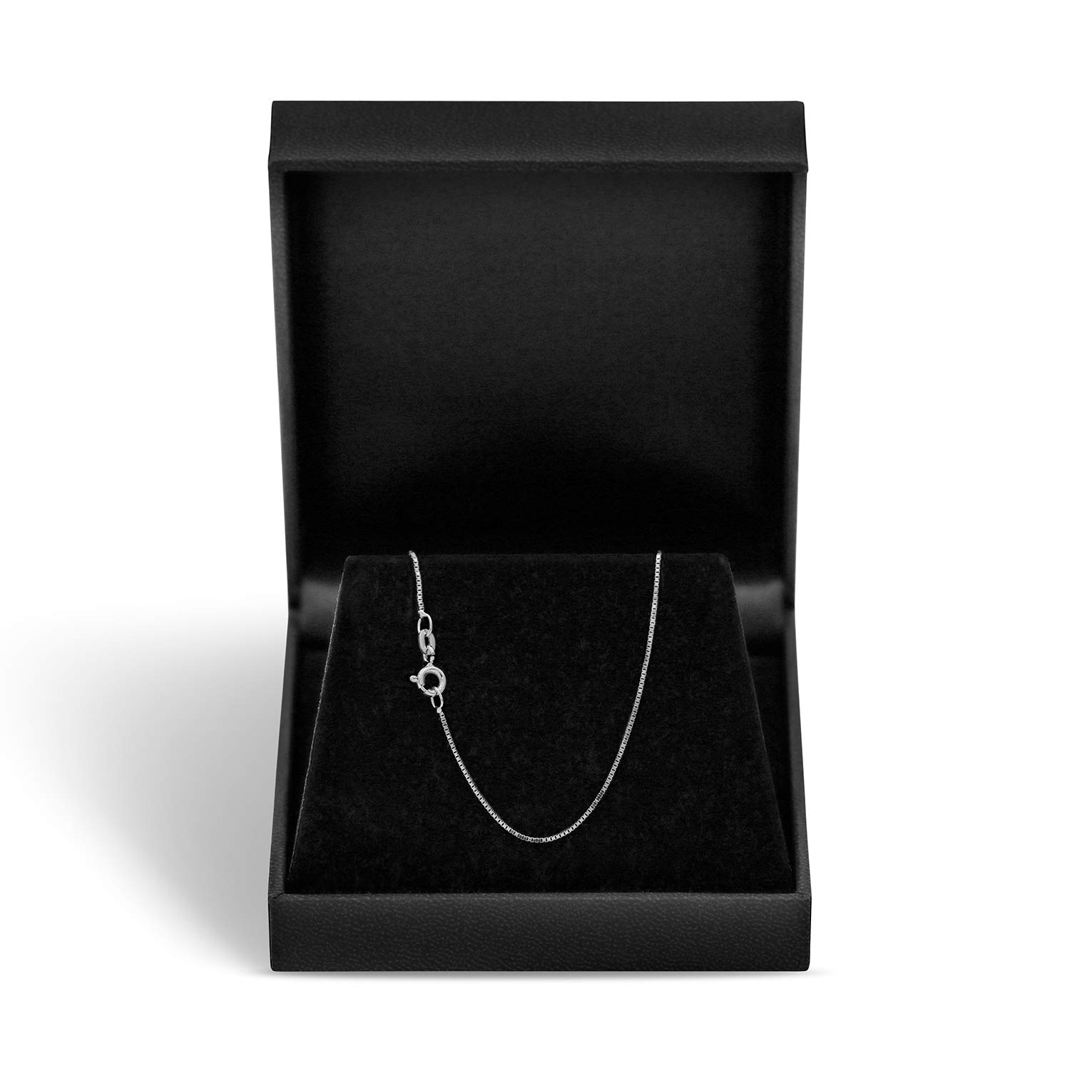 EDELIND Sehr feine Goldkette Damen Mädchen Herren 0,7 mm Venezianerkette 333, 375 oder 585 aus Weißgold Echt Gold mit Schmuck Geschenkbox