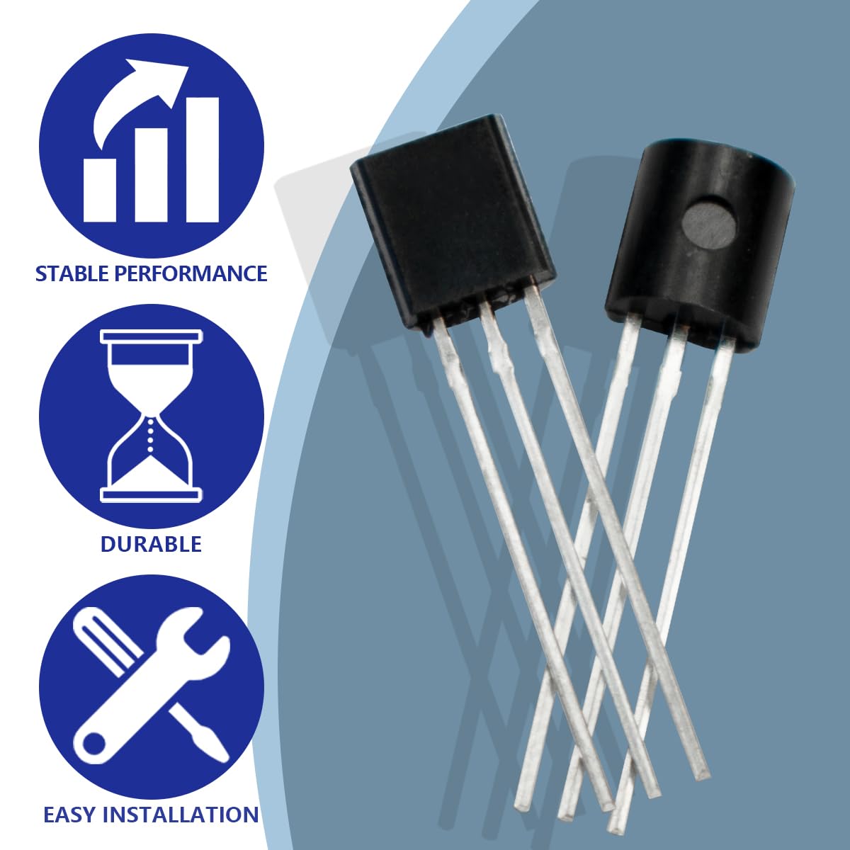 BJT Transistor di Potenza 2N2222 NPN Uso Generale 50 Pz