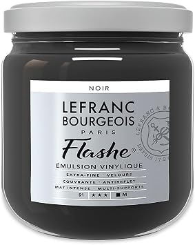Lefranc & Bourgeois - Flashe Matte Artists Color - 400ml Jar - Black