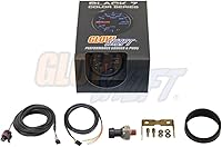 Vista 5 de GlowShift Tinted 7 Color 100 PSI Oil Pressure Gauge Kit - Includes 1/8-27 NPT Electronic Sensor & Wiring - Multi-Color Display - Black Dial - Smoked