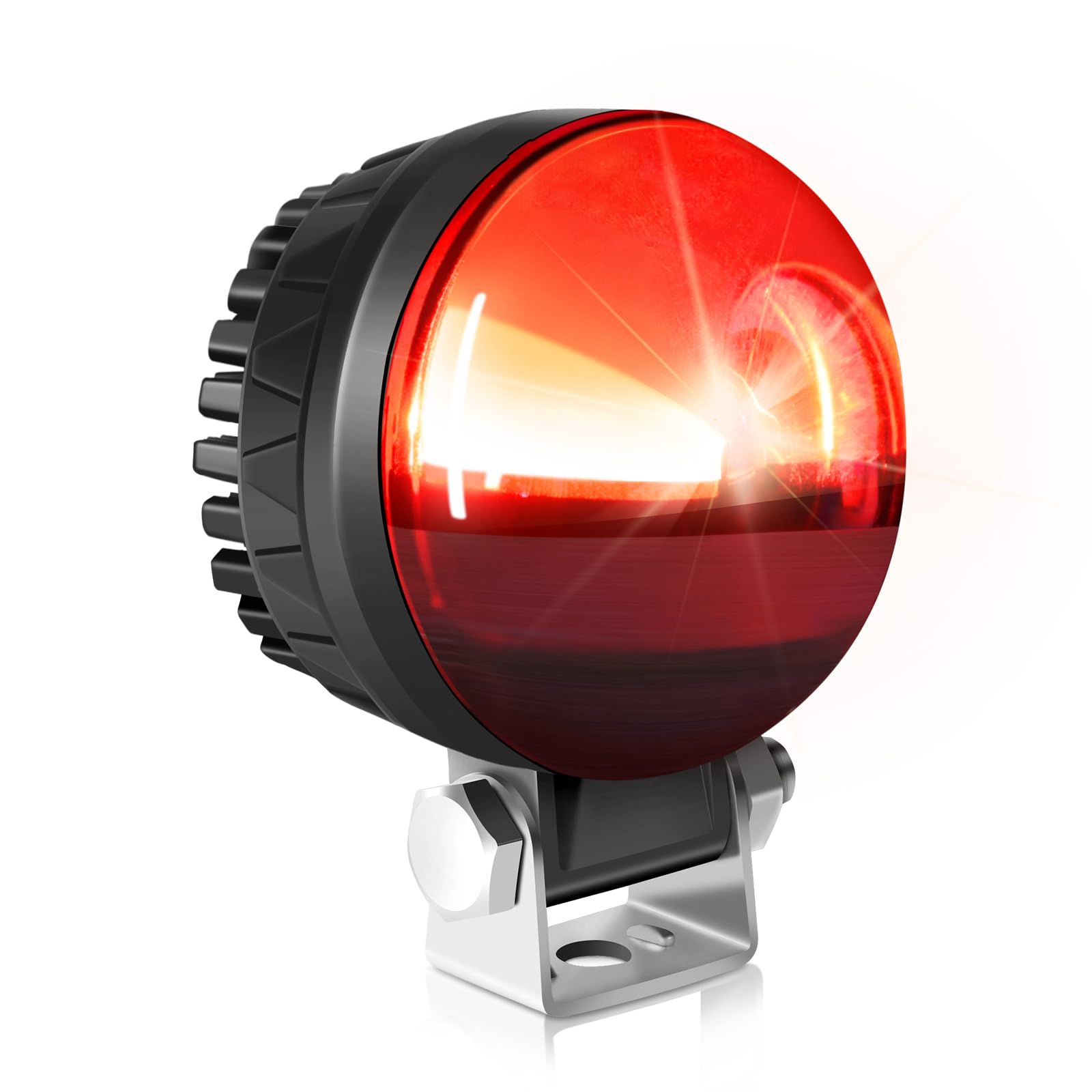 Dinfu redondo LED rojo luces de carretilla elevadora almacén luces laterales carretilla elevadora luz de advertencia 30W DC 12-110V carretilla elevadora
