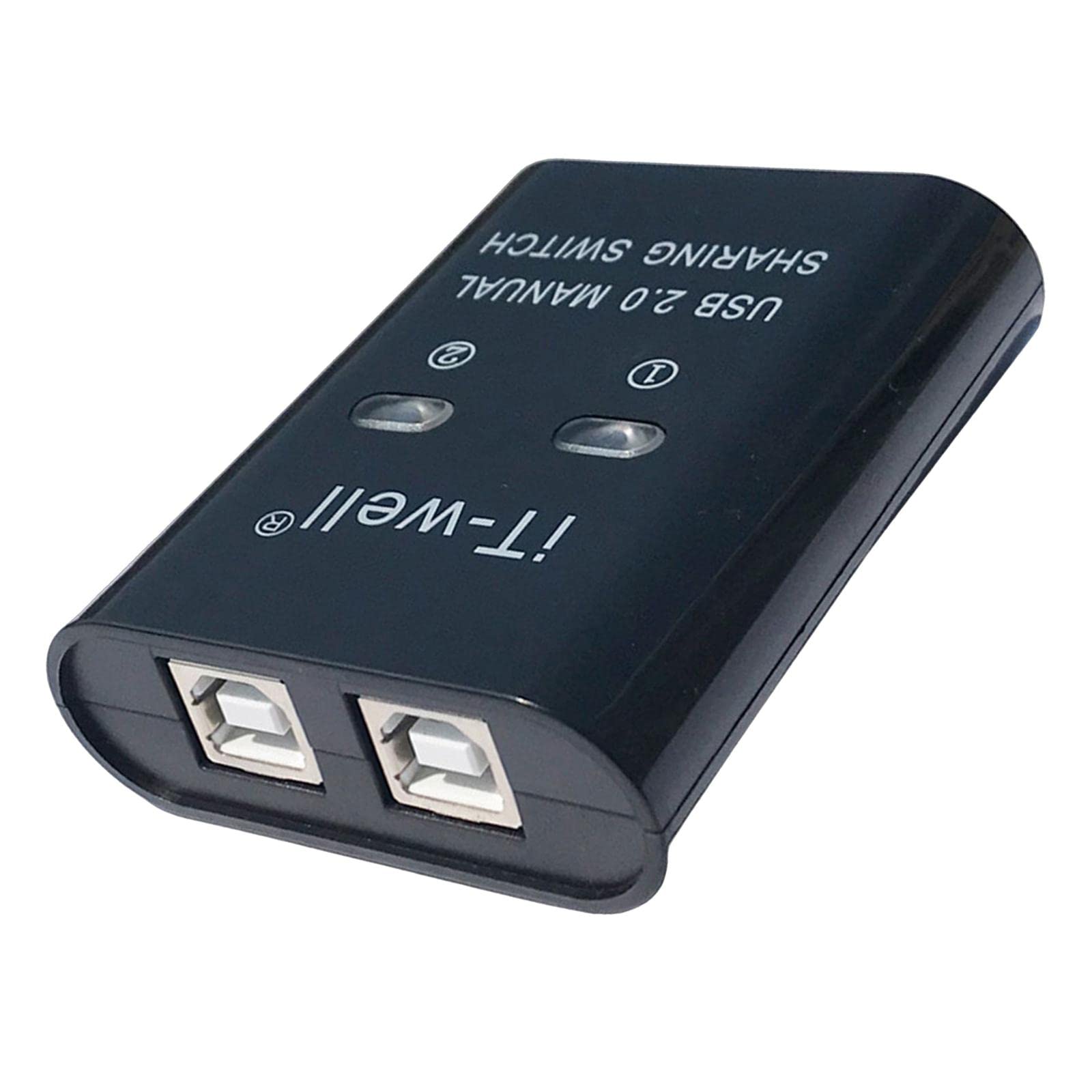 ATORSE Portable 2 in 1 Out Splitter USB Printer Sharing Device Hub Plug and Play-image-6