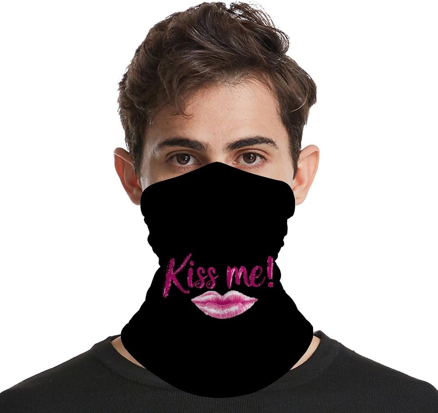 Kissed Me Neck Gaiter Windproof Face Mask Bandanas for Men Women Cold Weather Scarf