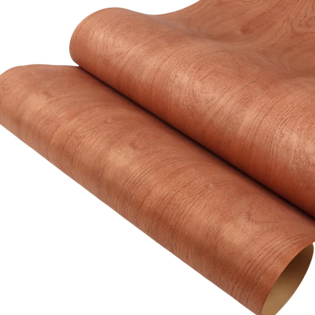 Chapa de mosaico de madera de sapele natural, 2,5 x 0,58 m, 0,25 mm de grosor, ideal para decoración del hogar, pared, armario, muebles e interior del coche