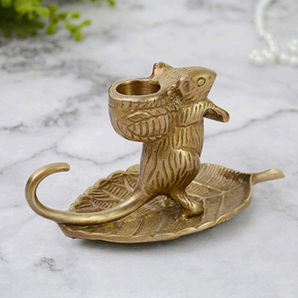 Amazon.co.jp: キャンドル用燭台ホルダーアンティーク真鍮