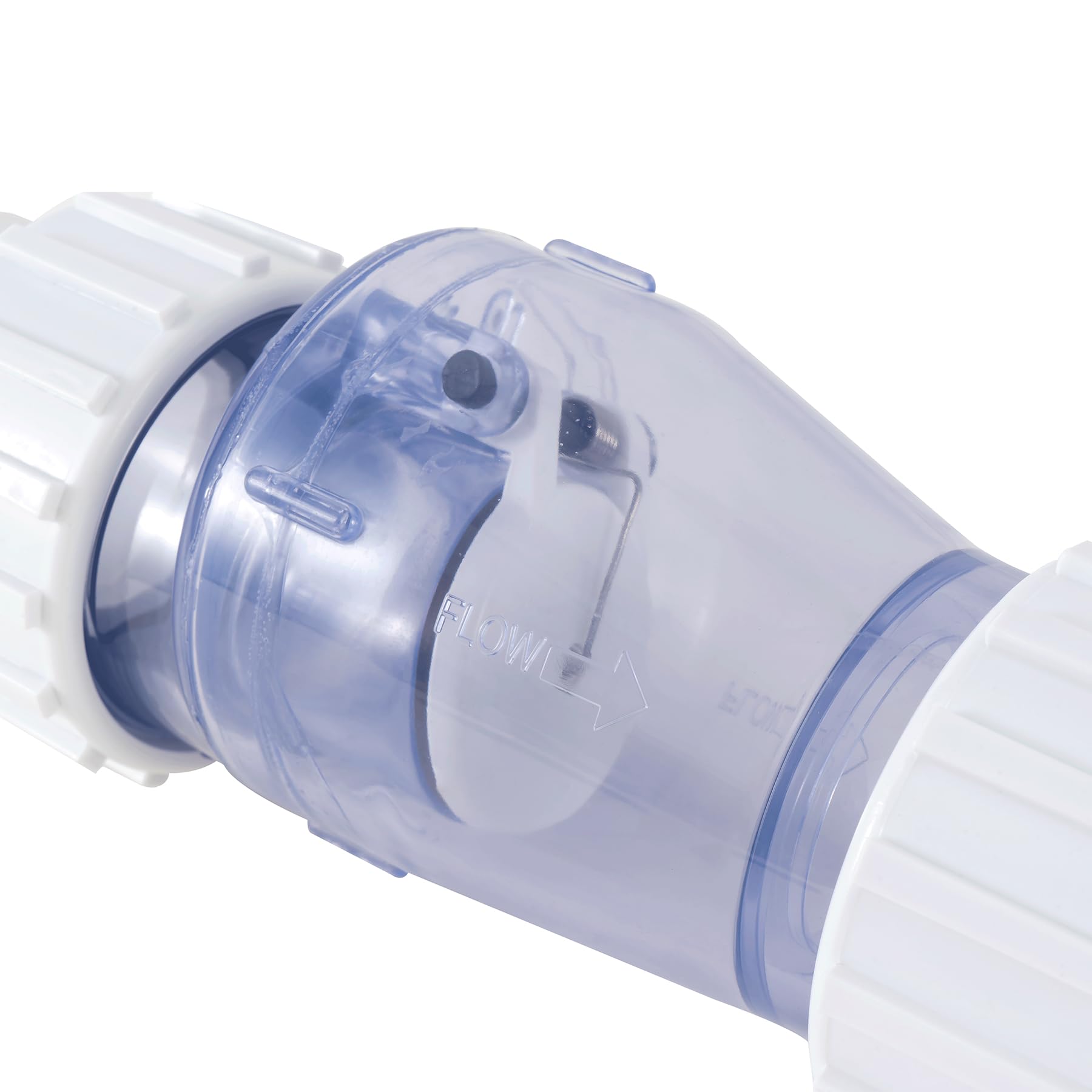 Válvula de retención de PVC transparente/combinación de resorte, transparente, conector de 5 cm, válvula de retención de agua (5 cm)