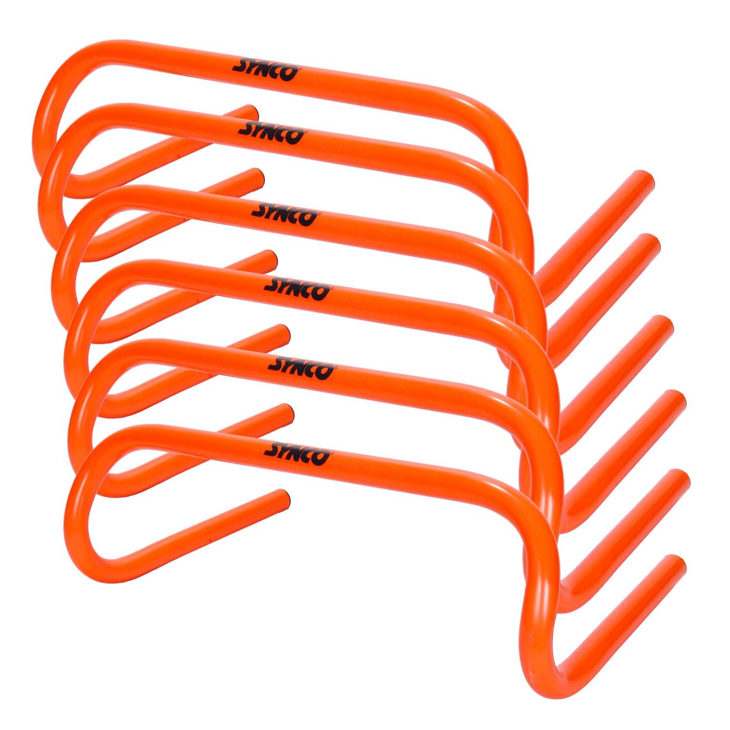 Synco Agility Hurdles (Round, 12 inch) for Field Training and Speed Coordination | Hurdles for Training, Practice, Exercise & Fitness | PVC with Bag (Orange) - Pack of 6-image-41