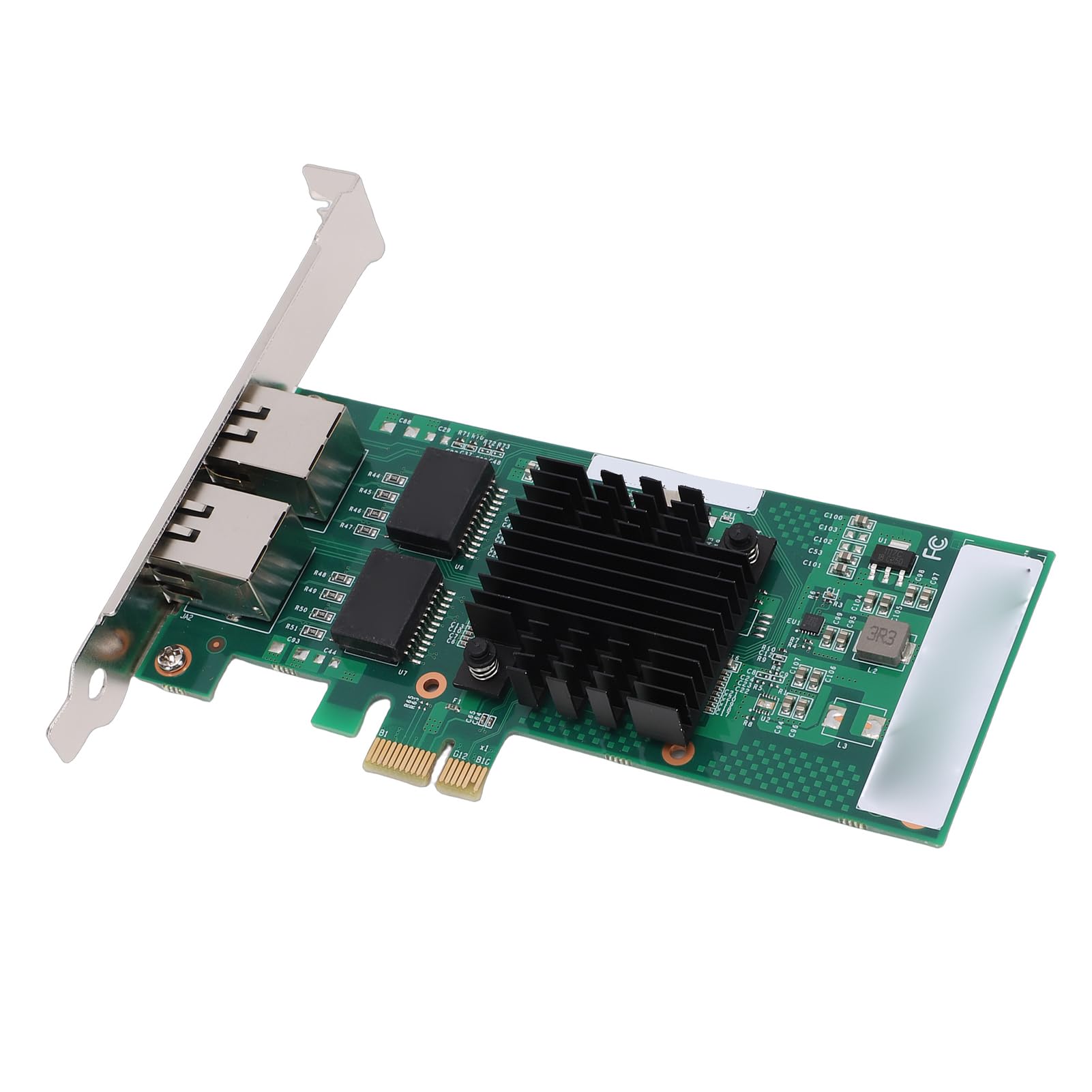Cocoarm Scheda di Rete Ethernet PCI Express PCB Scheda di Rete Gigabit Dual RJ45 PCIe Controller 82571 10 100 1000Mbps con Staffa a Basso Profilo per PC Server