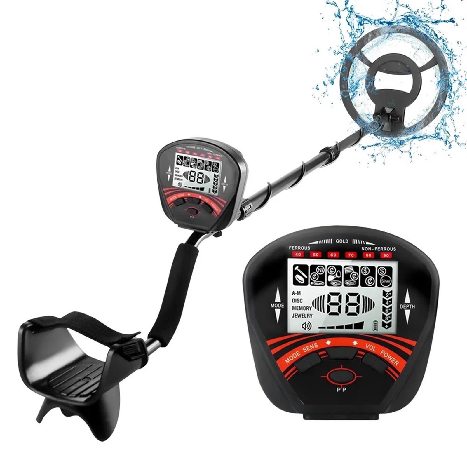JVDDI Underground Metal Detector Gold Digger Treasure Hunter Professional Detecting Equipment 10" Waterproof IP68 Search Coil